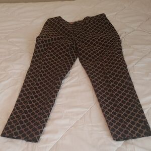 Banana Republic Black and Brown Geometric Pants